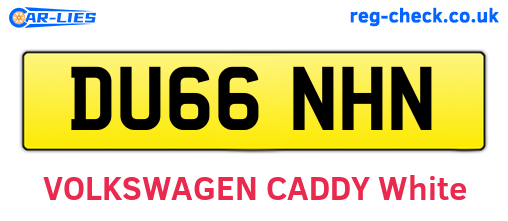 DU66NHN are the vehicle registration plates.