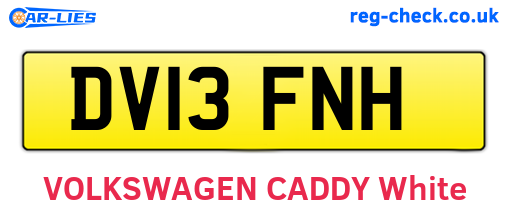 DV13FNH are the vehicle registration plates.