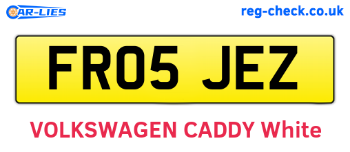 FR05JEZ are the vehicle registration plates.