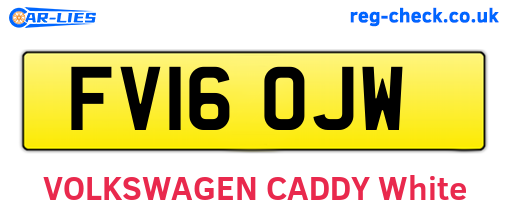 FV16OJW are the vehicle registration plates.