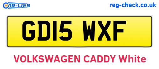 GD15WXF are the vehicle registration plates.