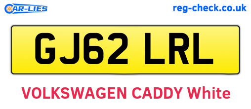 GJ62LRL are the vehicle registration plates.
