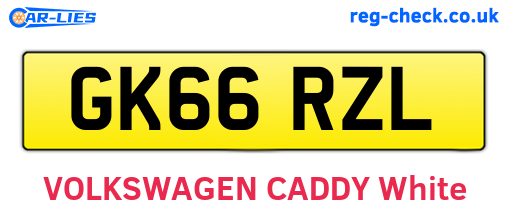 GK66RZL are the vehicle registration plates.