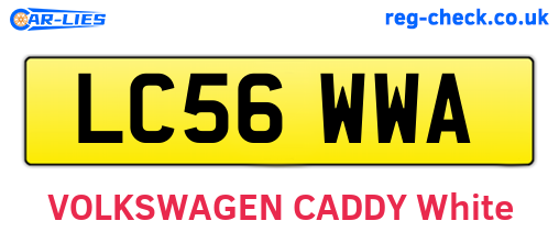 LC56WWA are the vehicle registration plates.