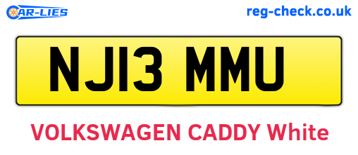 NJ13MMU are the vehicle registration plates.