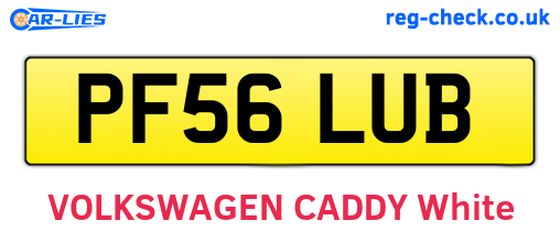 PF56LUB are the vehicle registration plates.