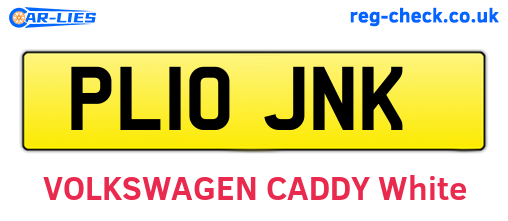 PL10JNK are the vehicle registration plates.