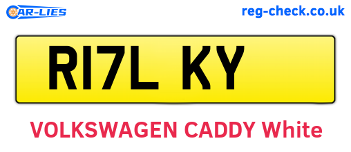 R17LKY are the vehicle registration plates.