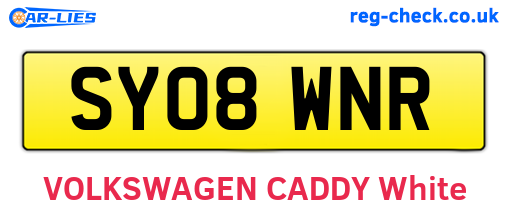 SY08WNR are the vehicle registration plates.