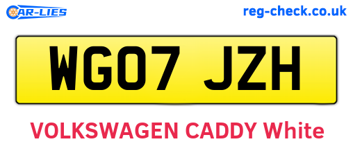 WG07JZH are the vehicle registration plates.