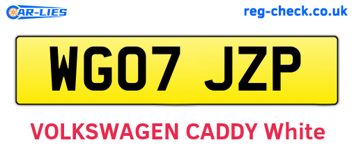 WG07JZP are the vehicle registration plates.