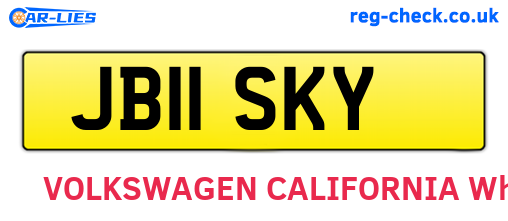 JB11SKY are the vehicle registration plates.