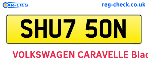 SHU750N are the vehicle registration plates.