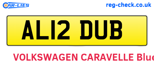 AL12DUB are the vehicle registration plates.