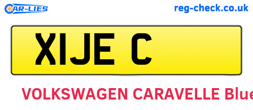 X1JEC are the vehicle registration plates.