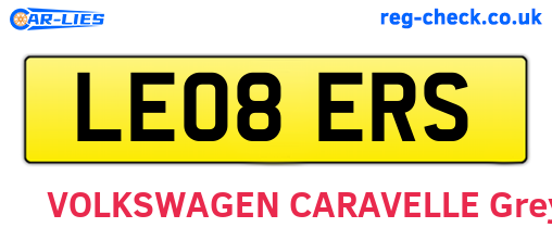 LE08ERS are the vehicle registration plates.