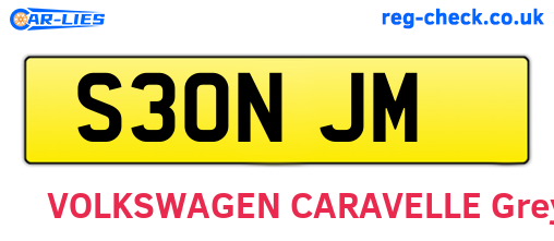 S30NJM are the vehicle registration plates.