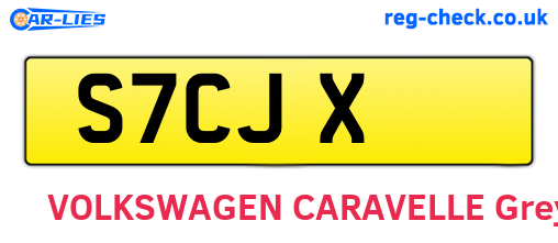S7CJX are the vehicle registration plates.