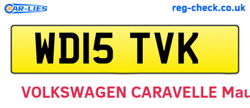 WD15TVK are the vehicle registration plates.