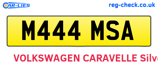 M444MSA are the vehicle registration plates.