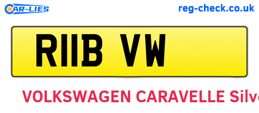 R11BVW are the vehicle registration plates.