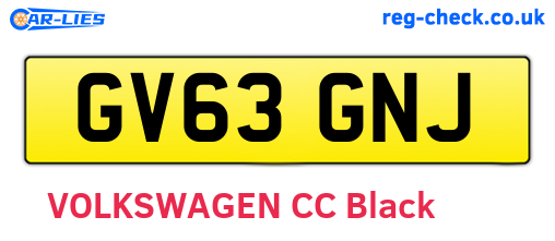GV63GNJ are the vehicle registration plates.
