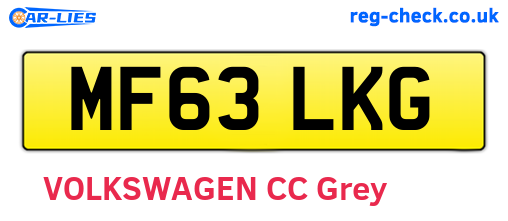MF63LKG are the vehicle registration plates.