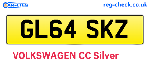 GL64SKZ are the vehicle registration plates.