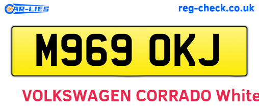 M969OKJ are the vehicle registration plates.