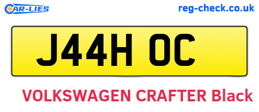J44HOC are the vehicle registration plates.