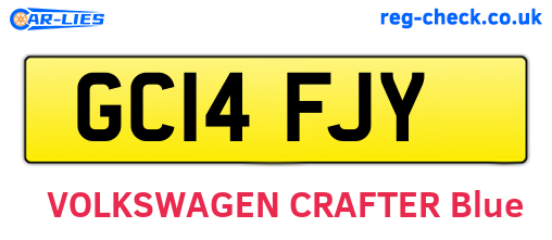 GC14FJY are the vehicle registration plates.