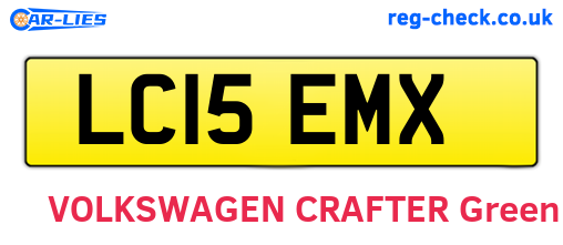 LC15EMX are the vehicle registration plates.