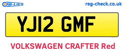 YJ12GMF are the vehicle registration plates.