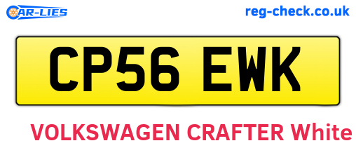 CP56EWK are the vehicle registration plates.