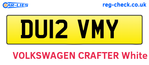 DU12VMY are the vehicle registration plates.