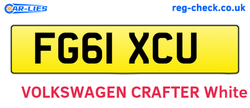 FG61XCU are the vehicle registration plates.
