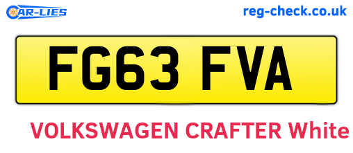 FG63FVA are the vehicle registration plates.