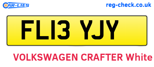 FL13YJY are the vehicle registration plates.