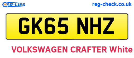 GK65NHZ are the vehicle registration plates.