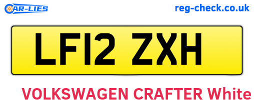 LF12ZXH are the vehicle registration plates.
