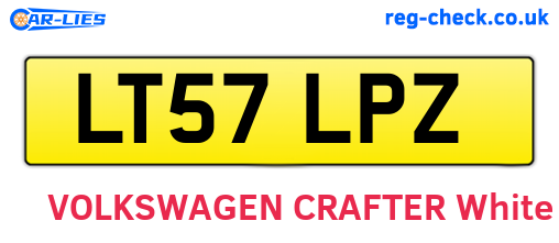 LT57LPZ are the vehicle registration plates.