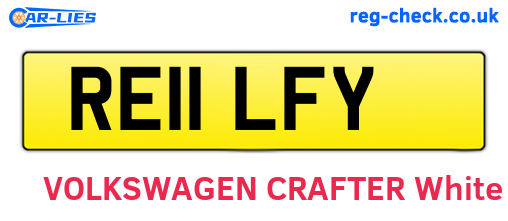 RE11LFY are the vehicle registration plates.