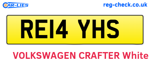 RE14YHS are the vehicle registration plates.