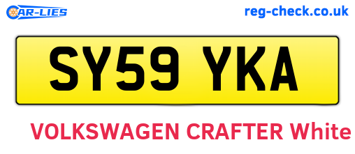 SY59YKA are the vehicle registration plates.