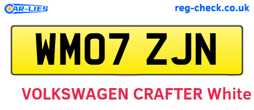 WM07ZJN are the vehicle registration plates.