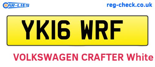 YK16WRF are the vehicle registration plates.