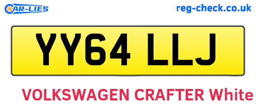 YY64LLJ are the vehicle registration plates.