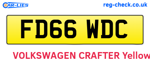 FD66WDC are the vehicle registration plates.