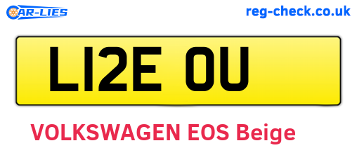 L12EOU are the vehicle registration plates.