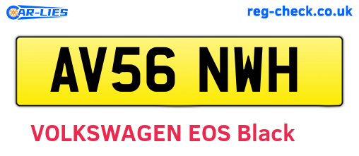 AV56NWH are the vehicle registration plates.